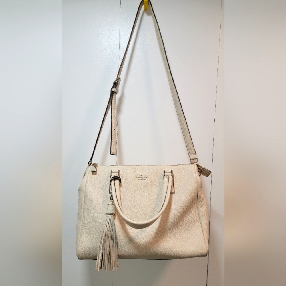 Cream Kate Spade satchel bag